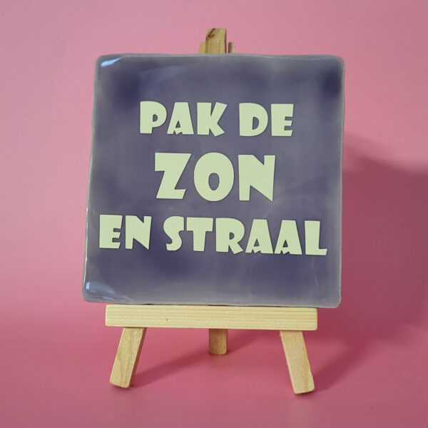 Tegeltje_Pak de zon en straal